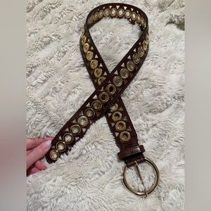 Sandro Croc Grommet Belt